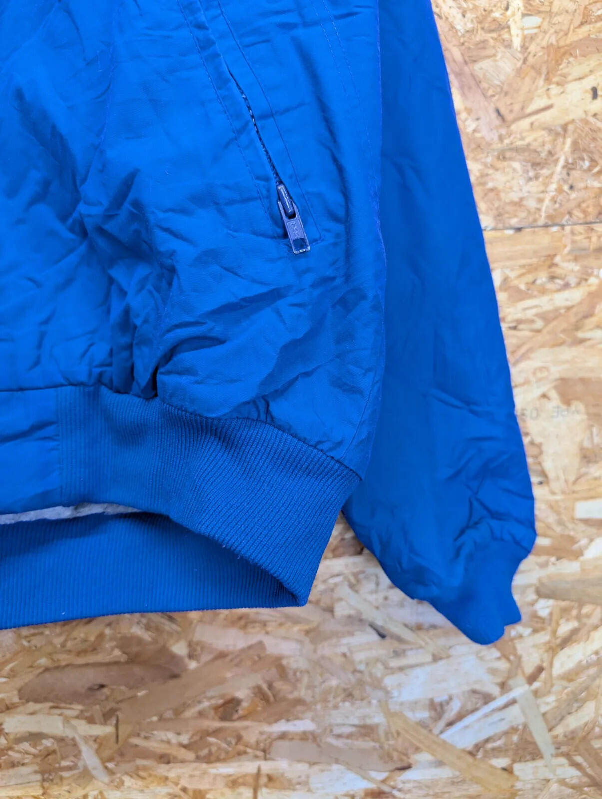 Vintage Patagonia Fleece Lined Jacket Mens Large Blue Full Zip Mock Neck 90s USA