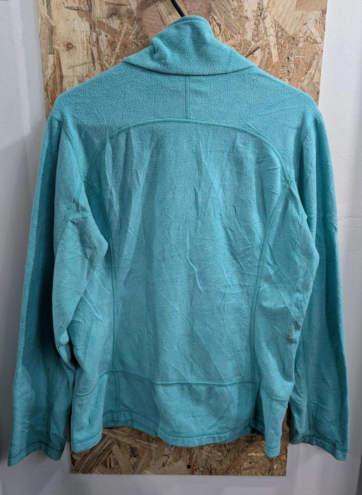 Patagonia Fleece Jacket Large Women Zip Turquoise Blue Outdoor Hiking Walking