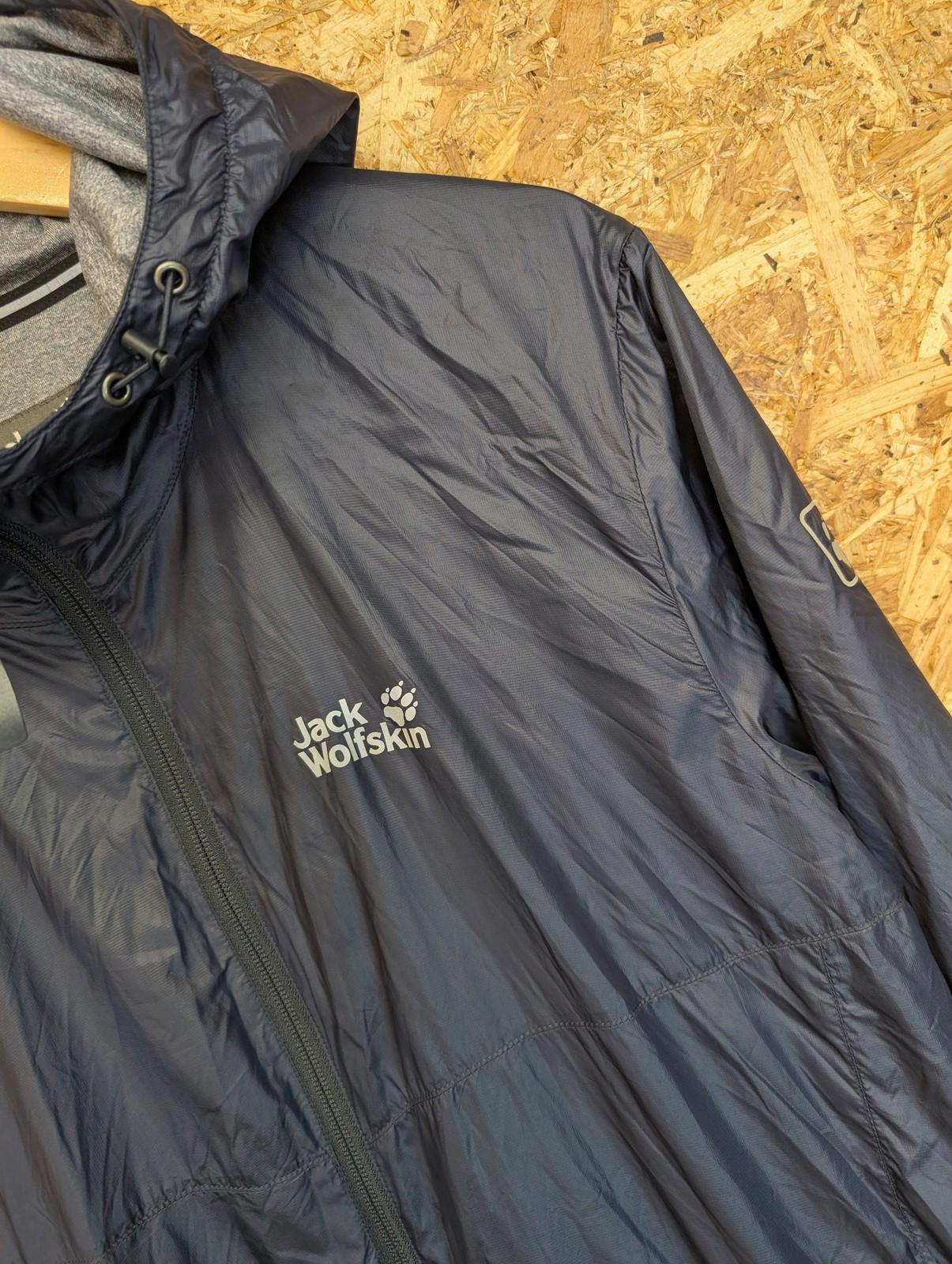 Jack Wolfskin Windbreaker Jacket Medium Men Lightweight Hooded Navy Blue Lined