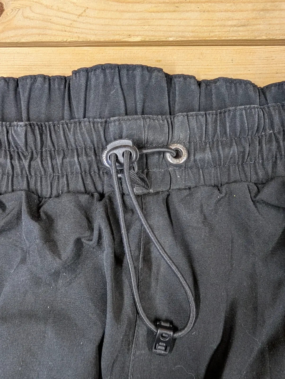 Fjallraven G1000 Cargo Trousers Mens W32 L32 Elastic Waist Black Cotton Hiking