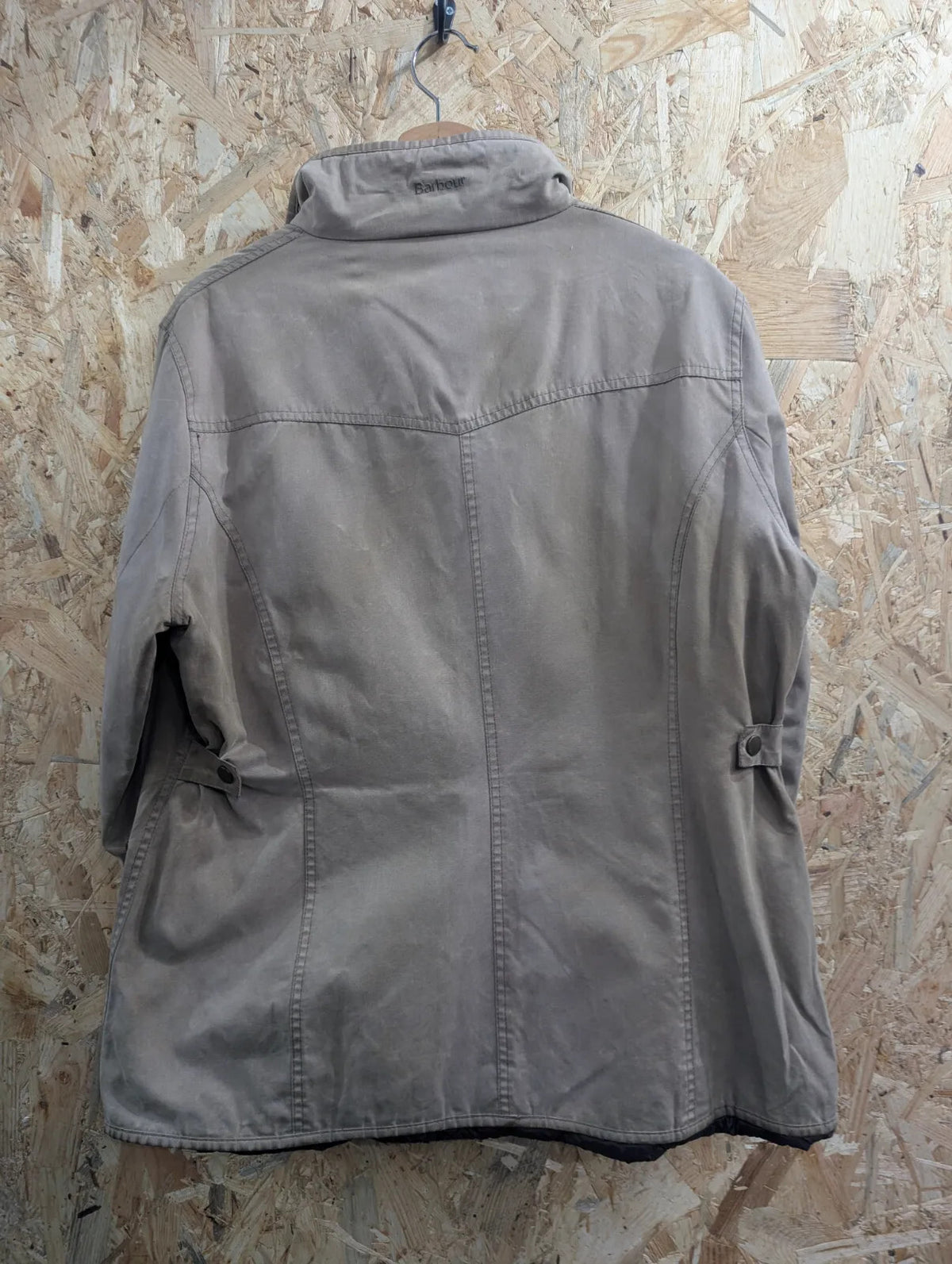 Barbour L1904 Monaco Utility Jacket Womens UK16 Beige Waterproof Breathable