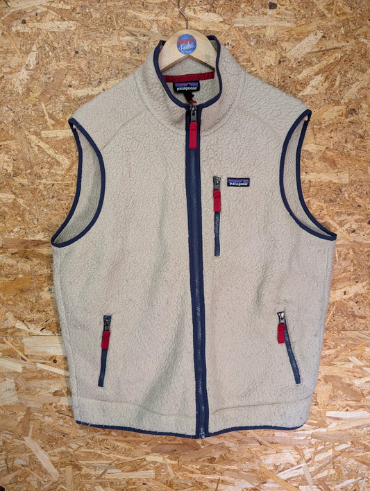 Patagonia Oatmeal Retro-X Pile Fleece Mens XL Vest Zip Cream Gilet Bodywarmer