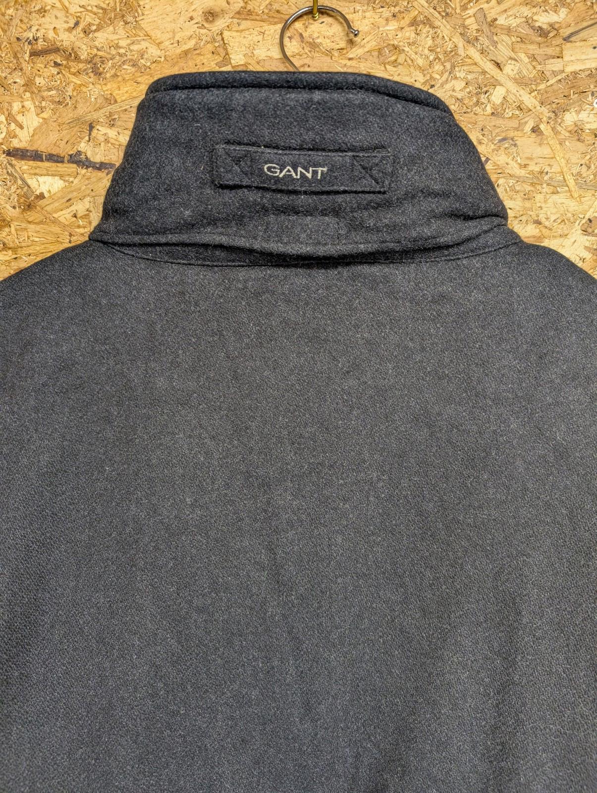 Gant Wool Overcoat Large Men Vintage 90s USA Black Mid-Length Blac Charcoal