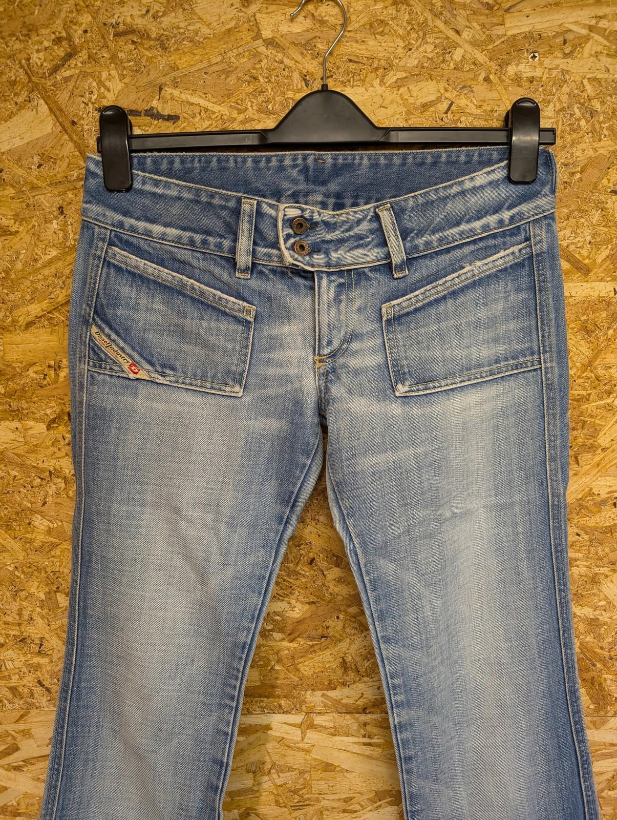 Diesel Hush Bootcut Jeans Size W28 L32 Women Faded Blue Denim Y2K Vintage Stone