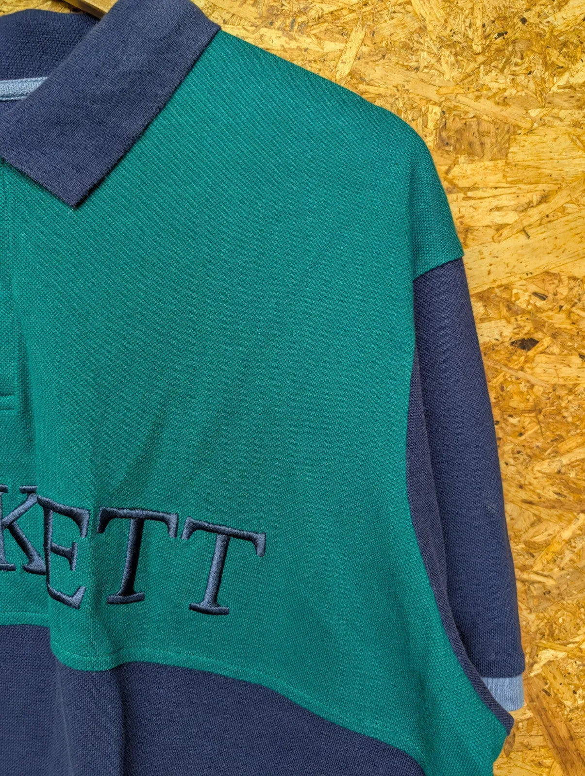 Vintage Hackett London Polo Shirt Mens XXL Green Cotton Embroidered 1 Logo 90s