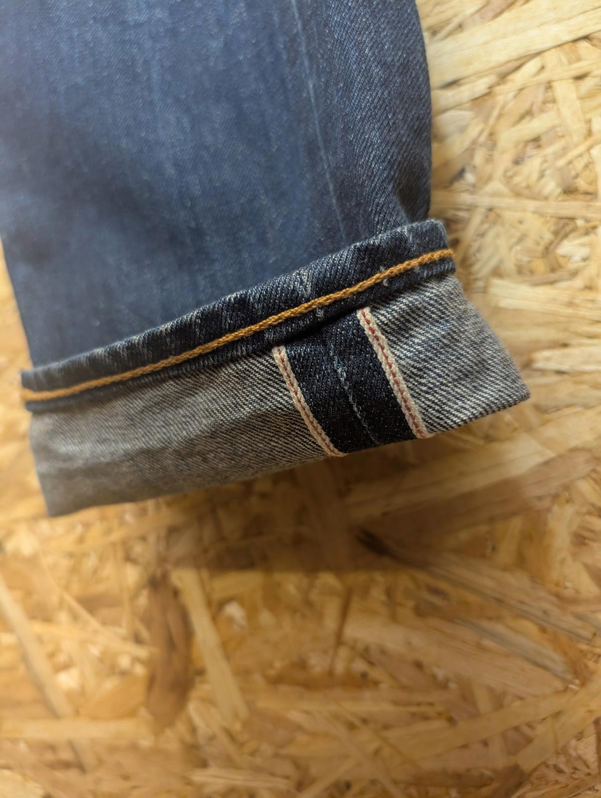 Levis 508 Jeans W30 L32 Men Selvedge Straight Slim Denim Blue Zip Fly Redline