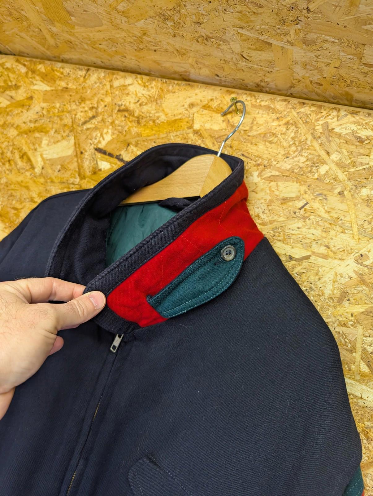 GANT The Hugger Jacket Mens XXL Vintage Colourblock Wool Blend Retro