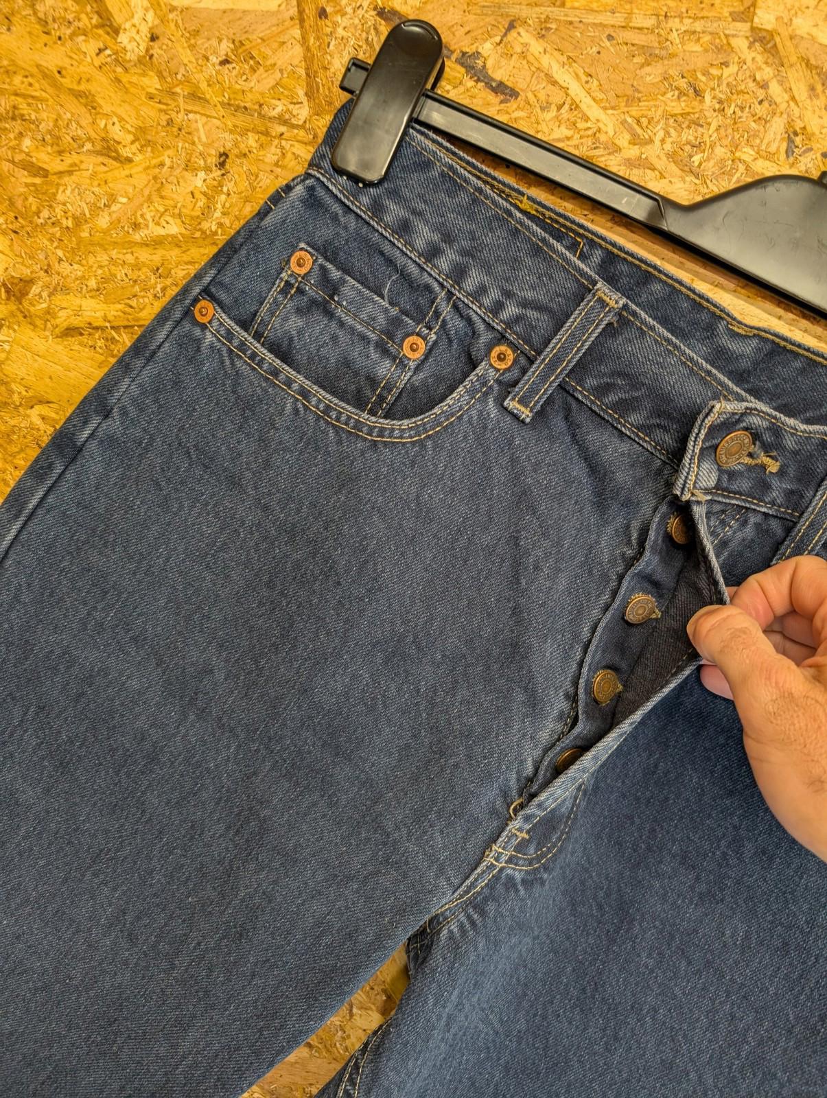 Levis 618 Original Jeans Mens W32 L32 Vintage 90s Navy Blue Denim Straight Fit