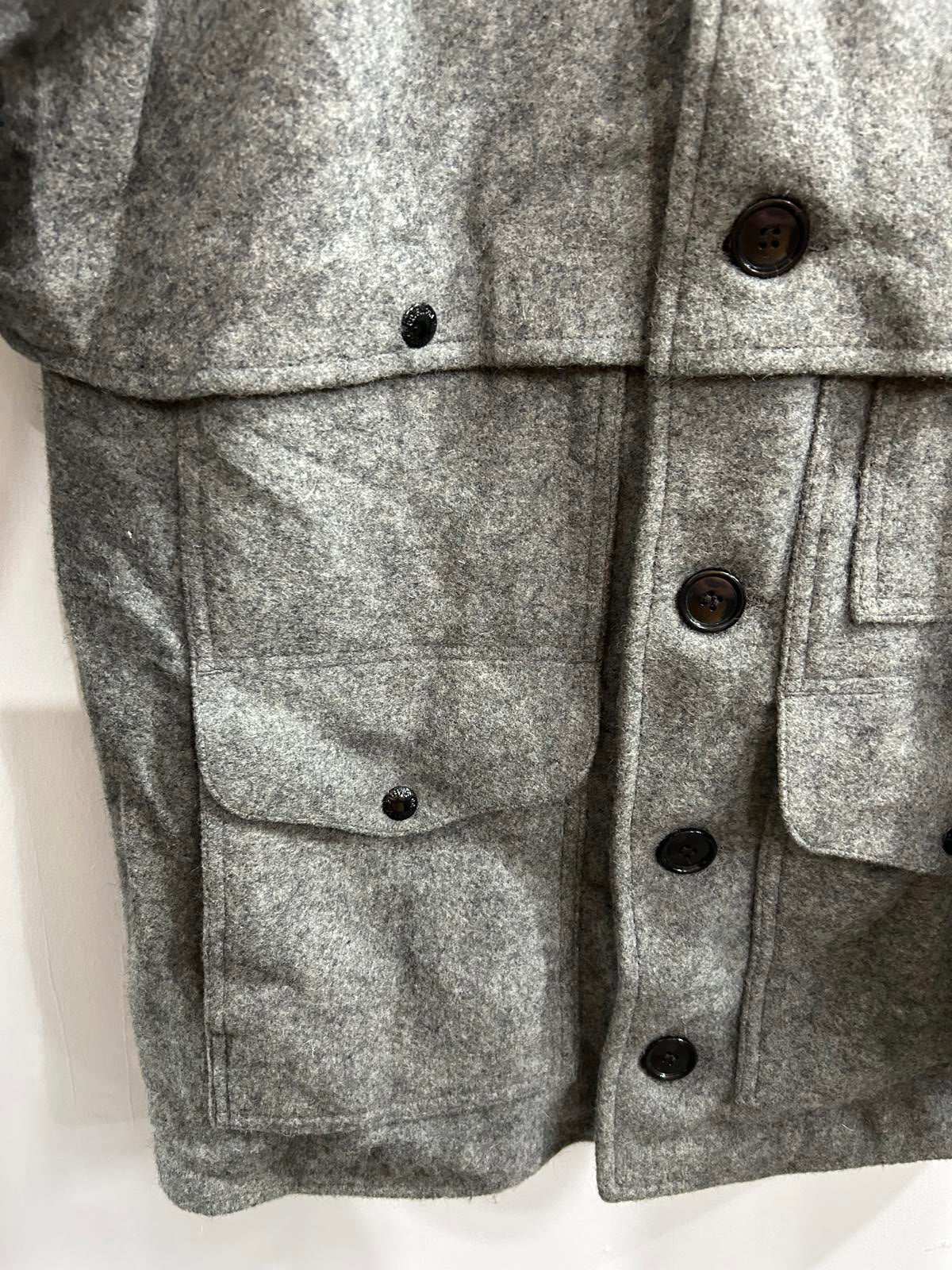 Filson Double Mackinaw Size Medium 40 Wool Jacket Heather Grey Made USA Lot 83