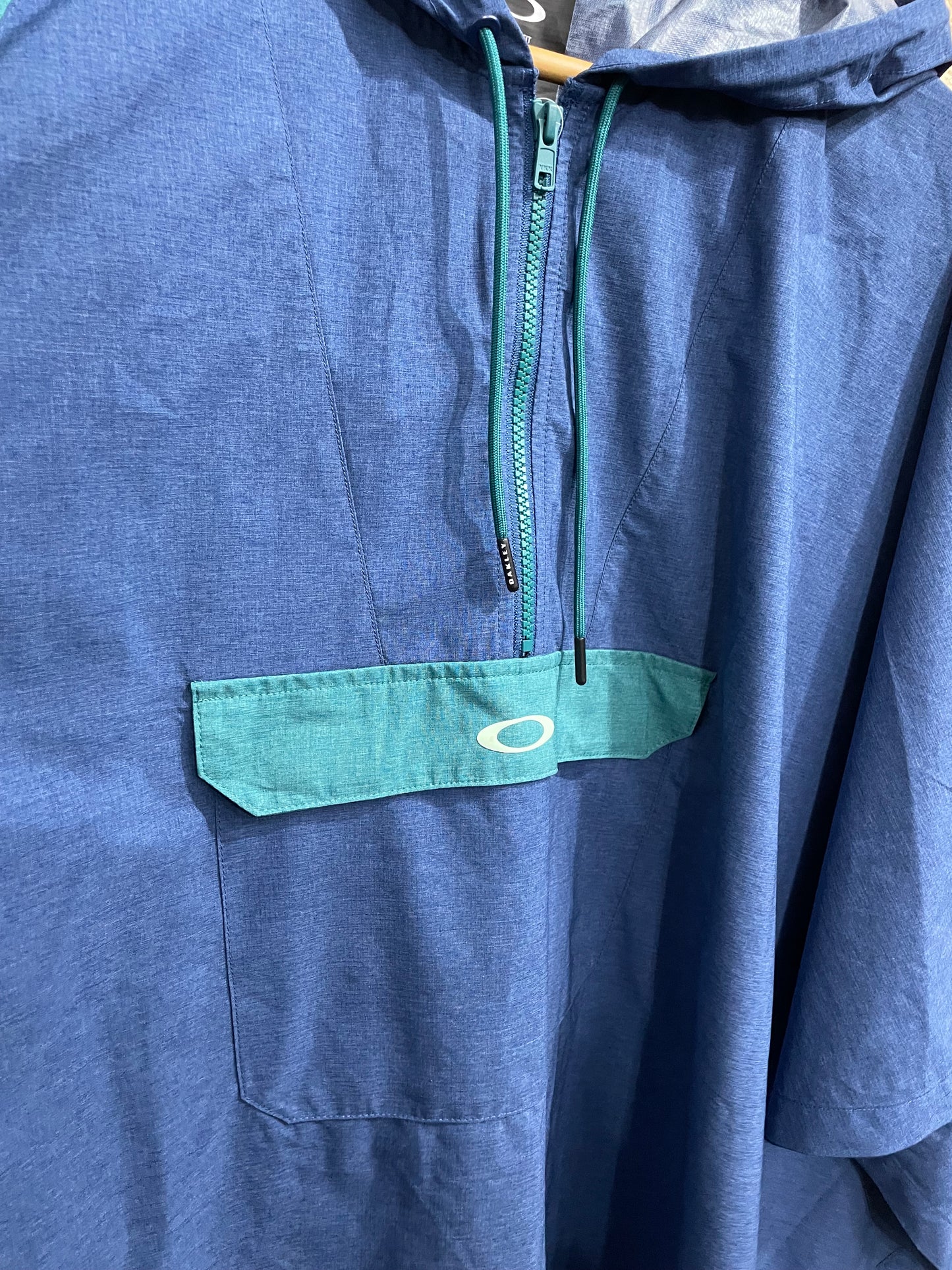 Oakley Surf Changing Poncho Blue Green Beach Change Jacket Hooded Windbreaker