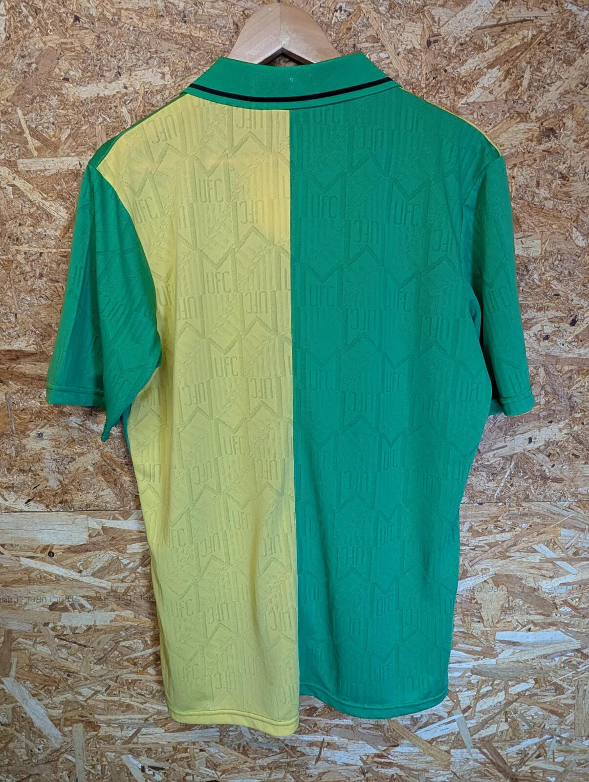Eric Cantona Era 1992-94 Medium Vintage Green Yellow Man United Shirt Mens Retro