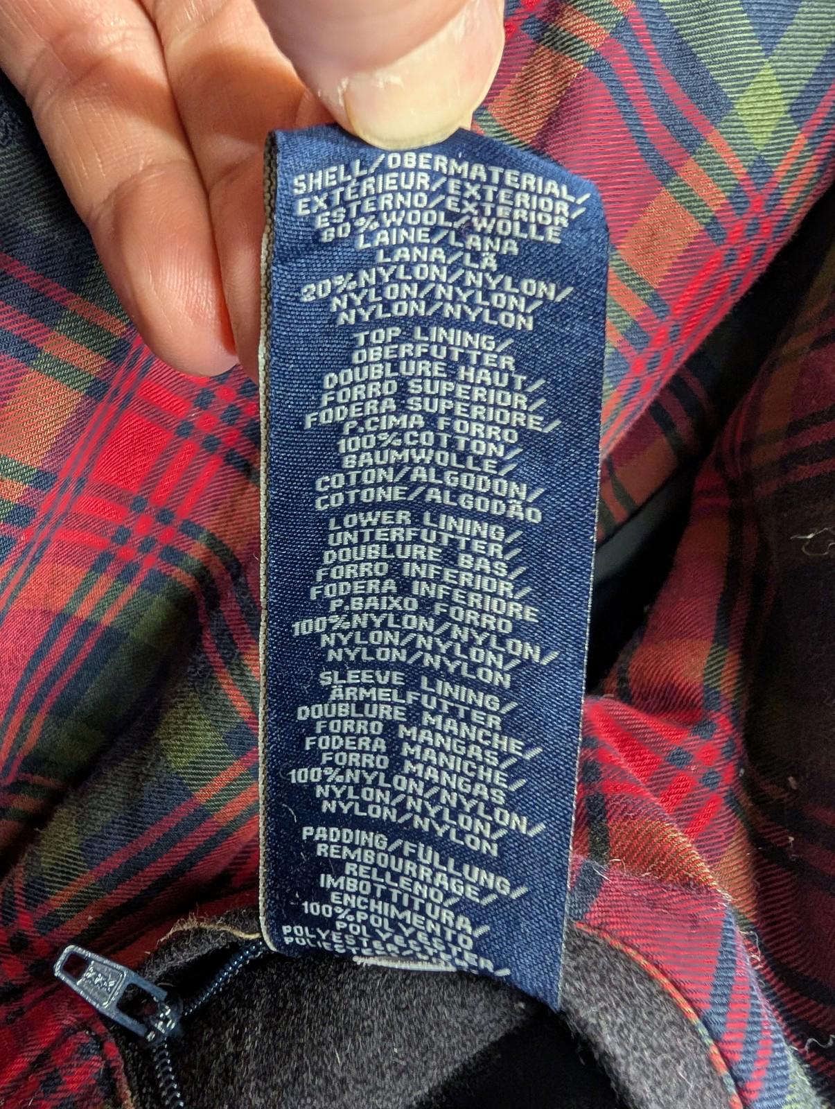 Gant Pea Coat Small Men Wool Blend Vintage Navy Blue Warm Lined Classic USA