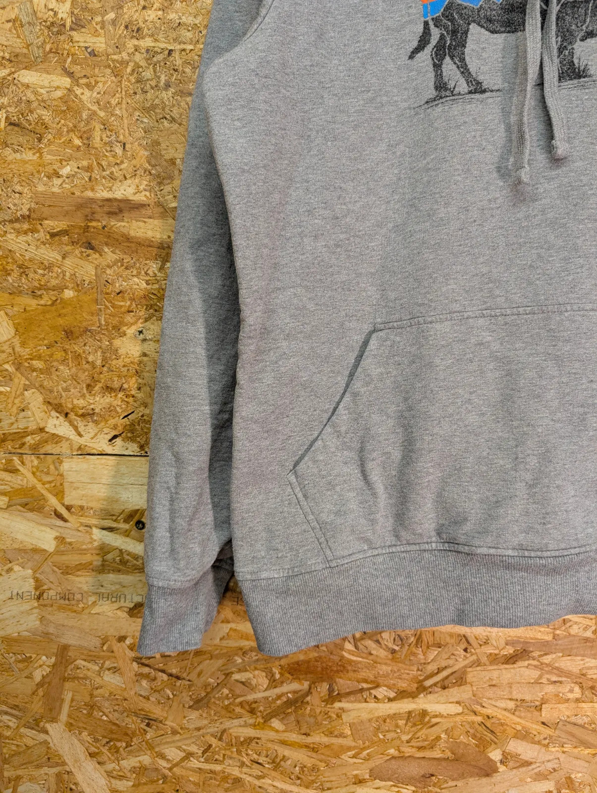Patagonia Grey Cotton Hoodie Womens Medium P6 Logo Pullover Hiking Walking