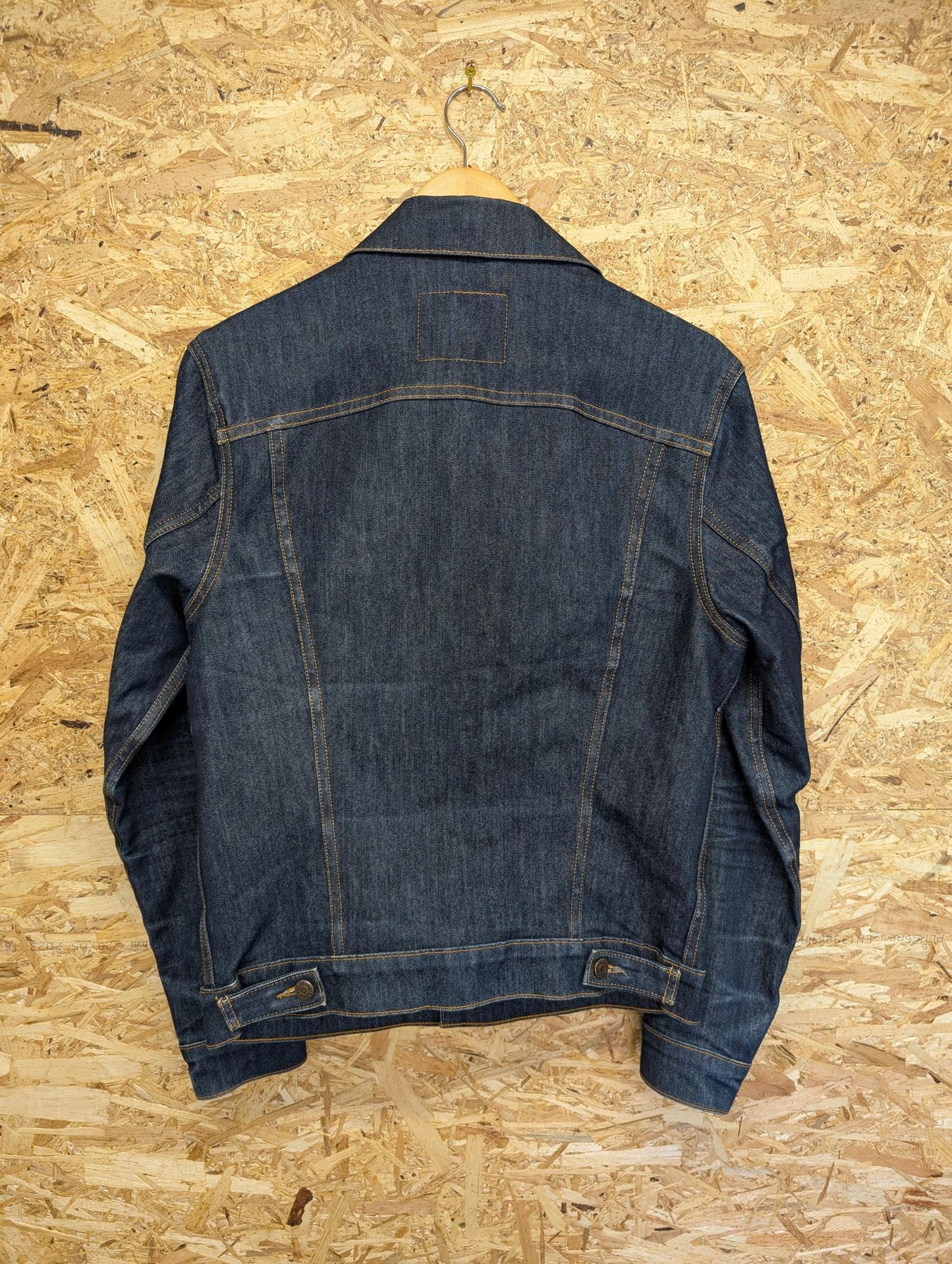 Levis X Nike SB Trucker Jacket Mens Size Small Blue Denim Jean Collab Rare