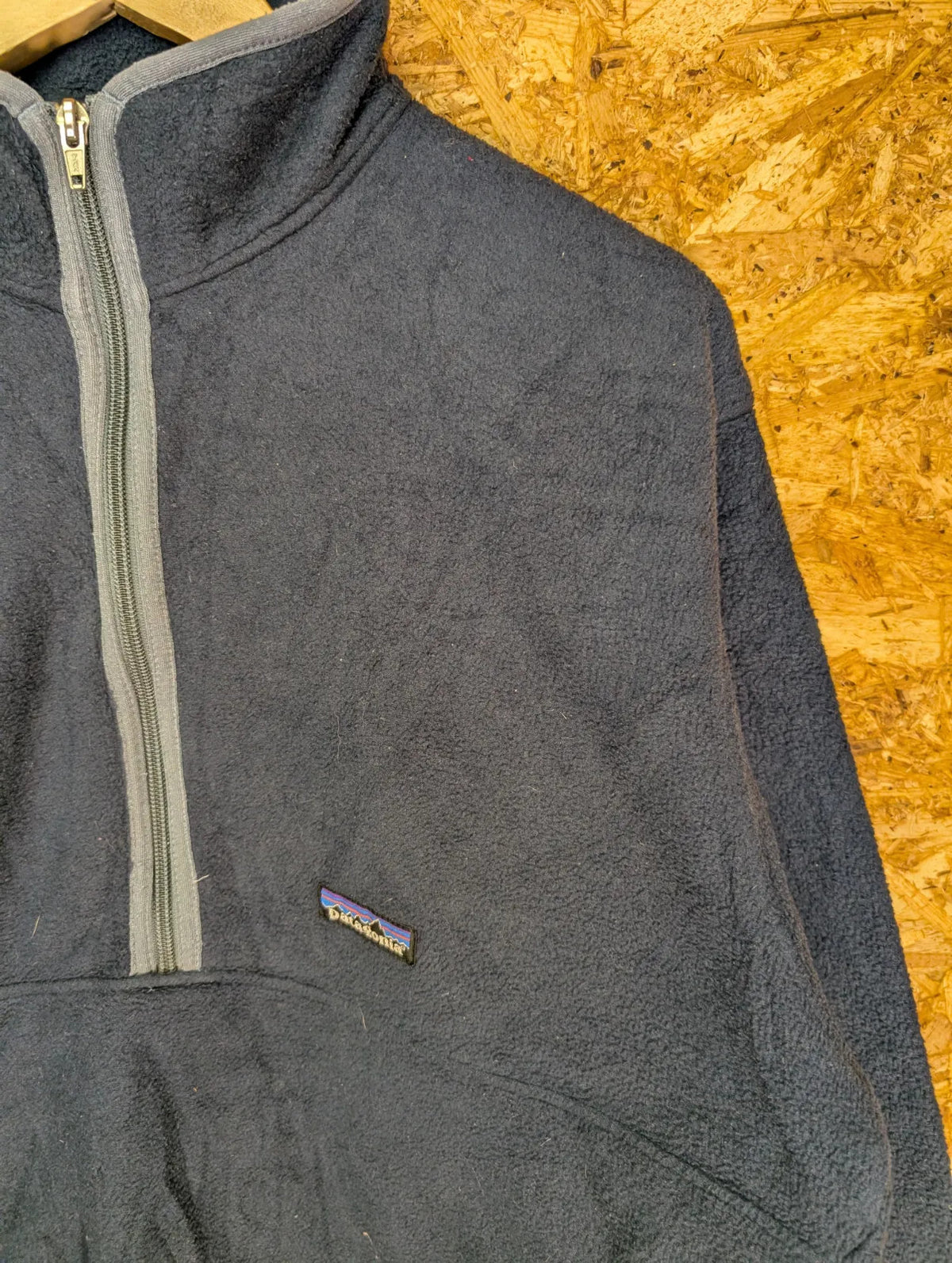 Vintage Patagonia Synchilla Marsupial Fleece Mens Large 1/4 Zip Teal Blue Y2K