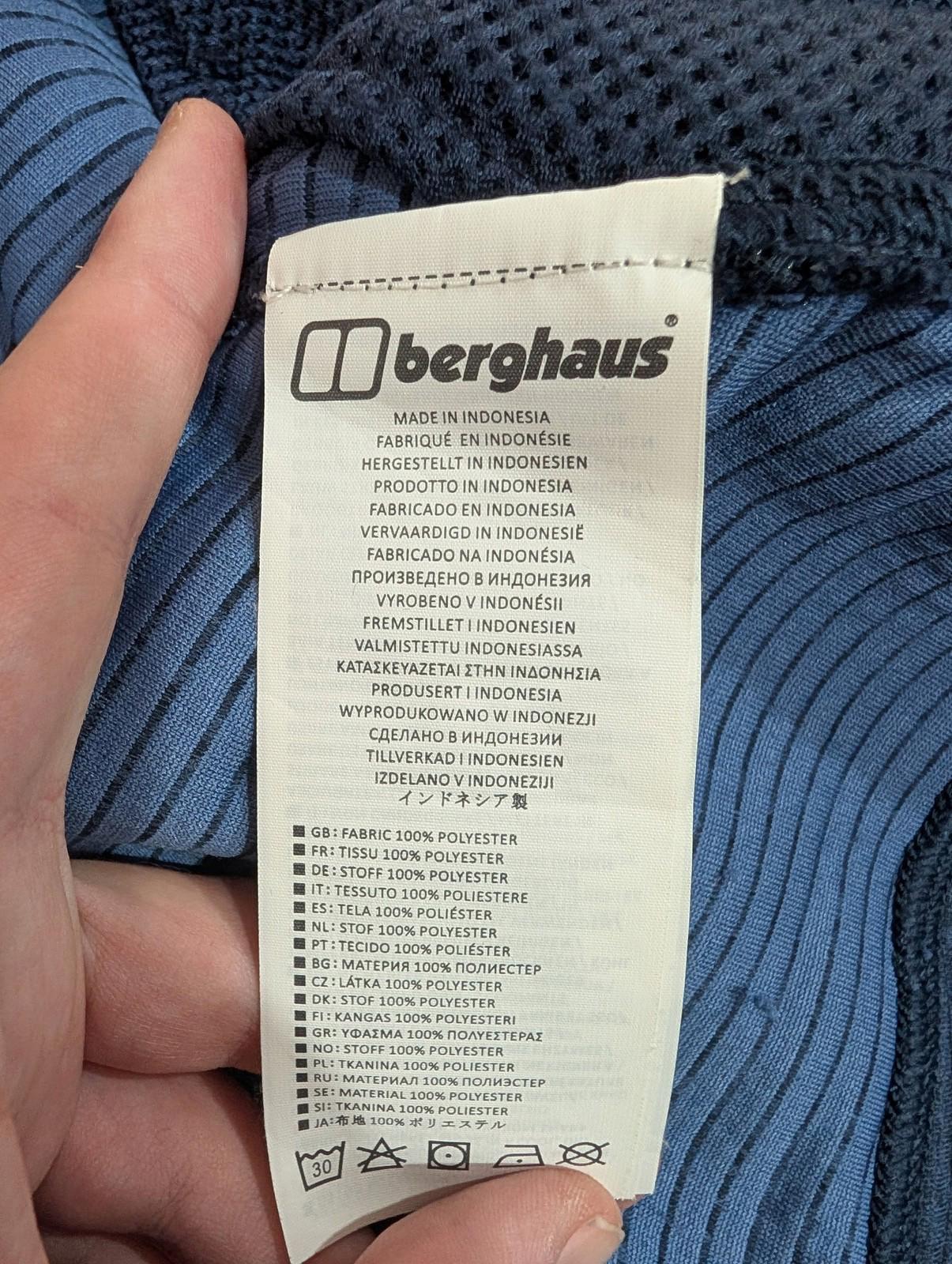 Berghaus Track Jacket UK 10 Women Activewear Mid-Length Blue Polyester Hooded