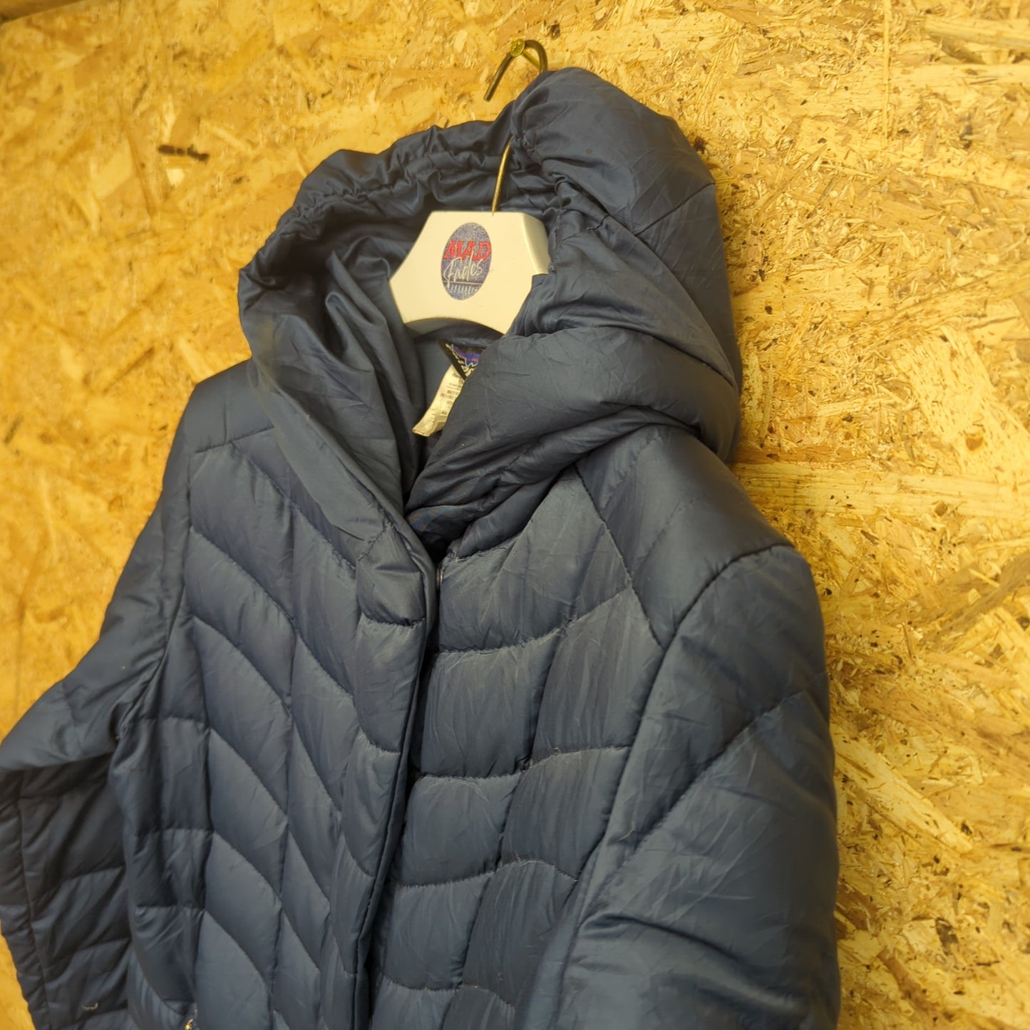 Patagonia Downtown Loft Jacket Womens Medium Goose Down Feather Puffa Blue