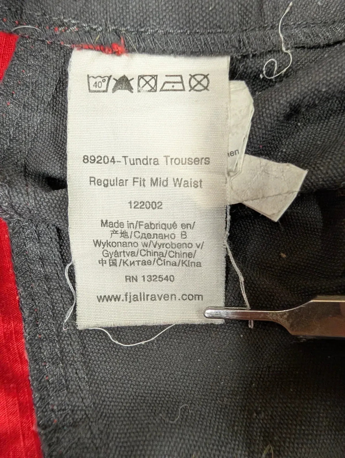 Fjallraven G1000 Tundra Trousers Mens W30 L32 Red Black Regular Straight Hiking