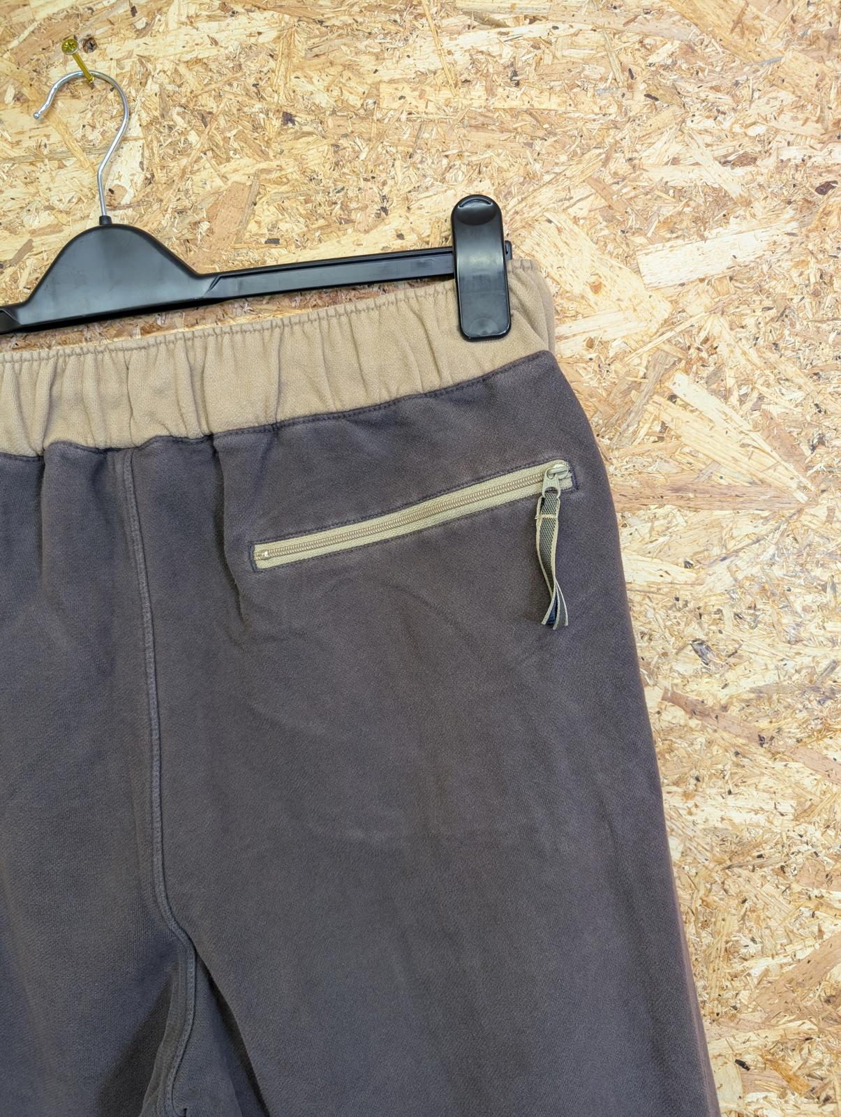 Nike Joggers Large Chocolate Brown Beige Vintage 90s Streetwear Zip Sides Y2K