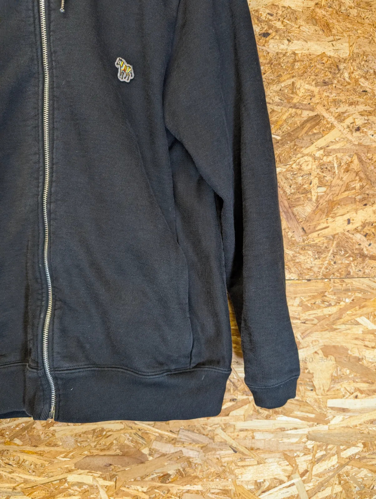Paul Smith Tracksuit Set Mens Small Black Organic Cotton Full Zip Hooded Logo PS