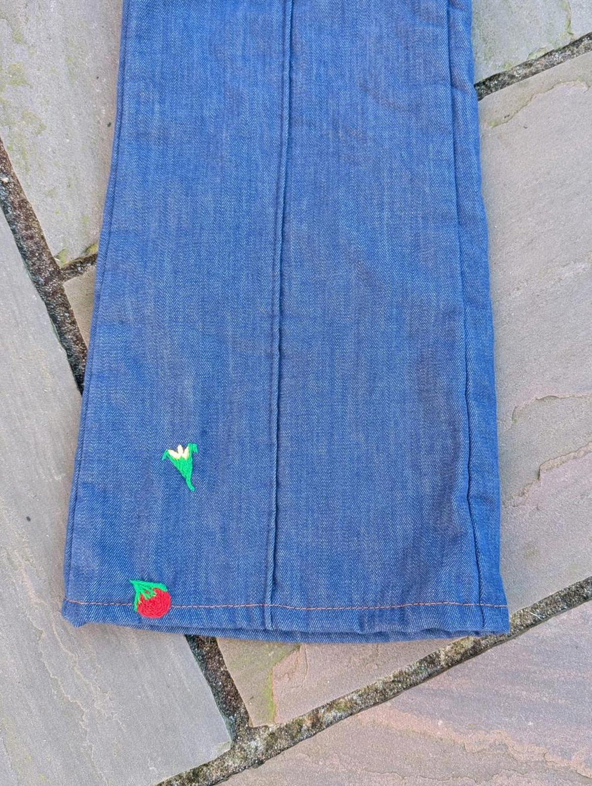 Vintage Levis Dungarees 12-14 W34 L30 Overall Navy Blue Denim Zip Size 70s