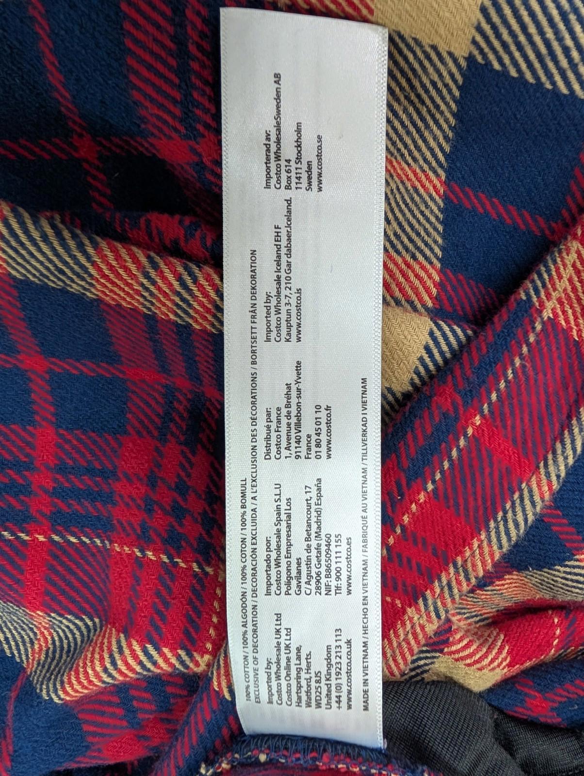 Orvis Flannel Over-Shirt XL Plaid Check Shacket USA Red Blue Beige Hand Pockets