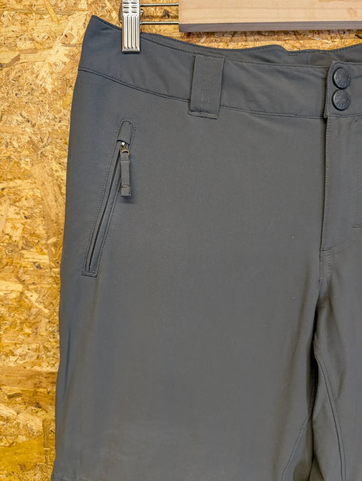 North Face Convertible Pant Women UK 10 W28 L32 Charcoal Zip Off Shorts Trousers