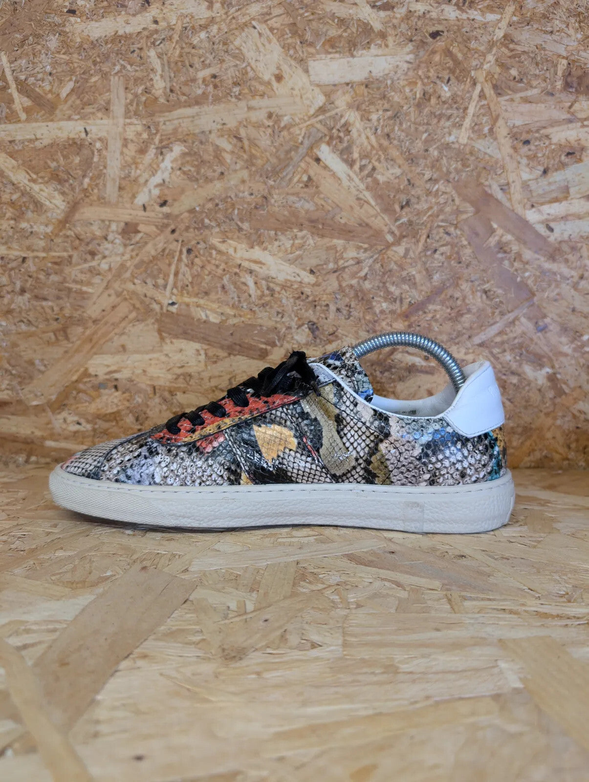 Paul Smith Lace Up Trainers UK 7.5 Peace Leather Snake Low Top 50th Anniversary