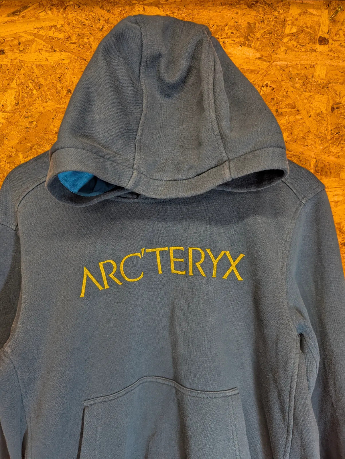 Arcteryx Pullover Hoodie Medium Teal Blue Cotton Long Sleeve Embroidered Logo