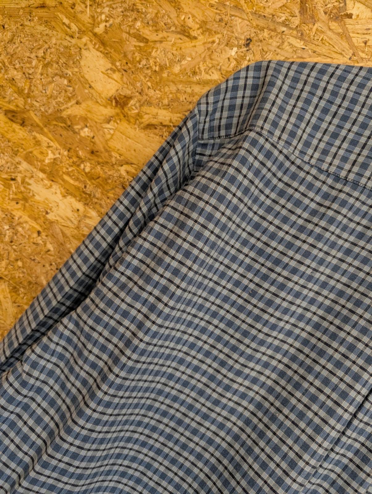 Lacoste Casual Shirt Large 42 Men Check Pattern Blue Long Sleeve Pocket Casuals