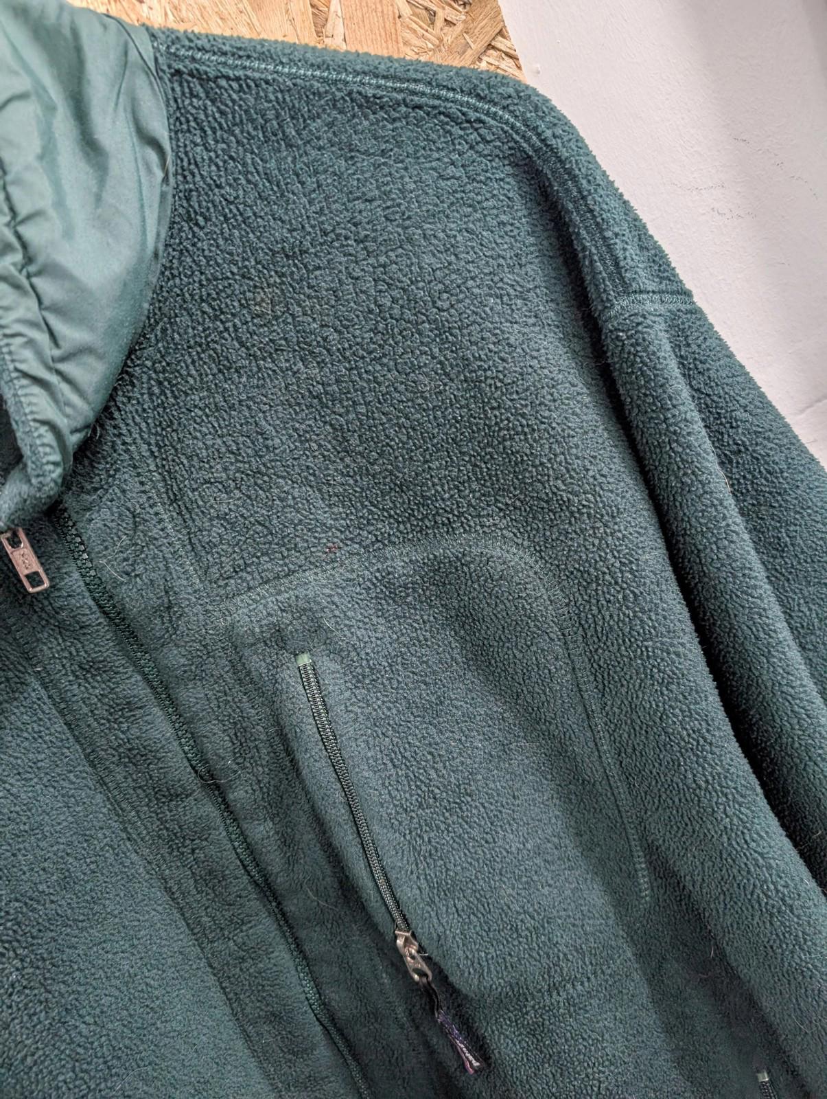 Patagonia Fleece Jacket Large Men Zip Pockets Green Hiking Vintage 90s Y2K Gorp