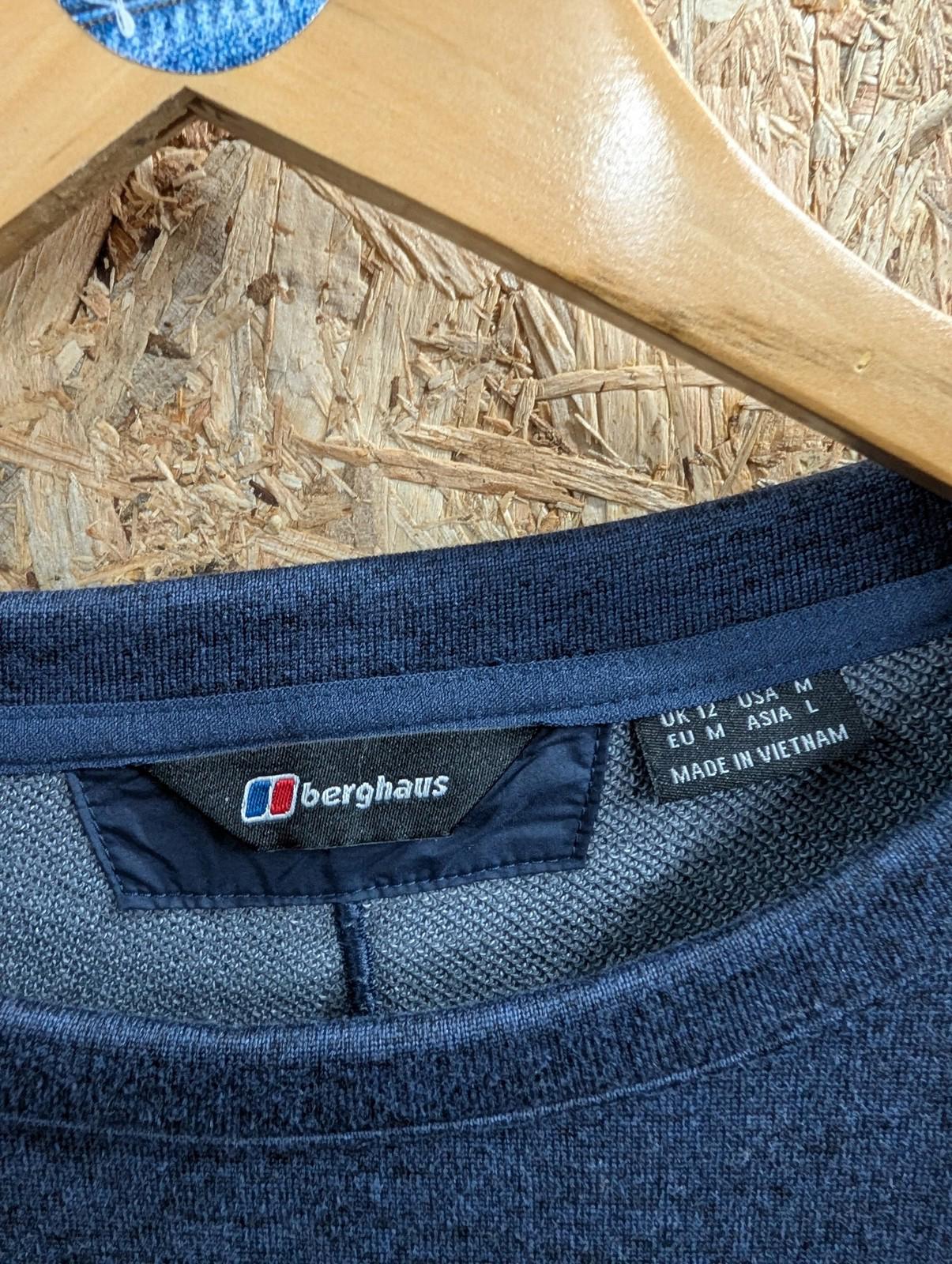 Berghaus Sweater UK12 Medium Women Sweatshirt Crew Neck Pullover Navy Blue