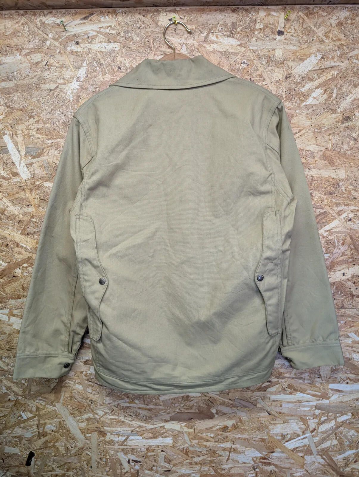 Filson Dry Tin Cloth Cruiser Jacket Men Small Lot 70 Canvas Field Jacket Beige