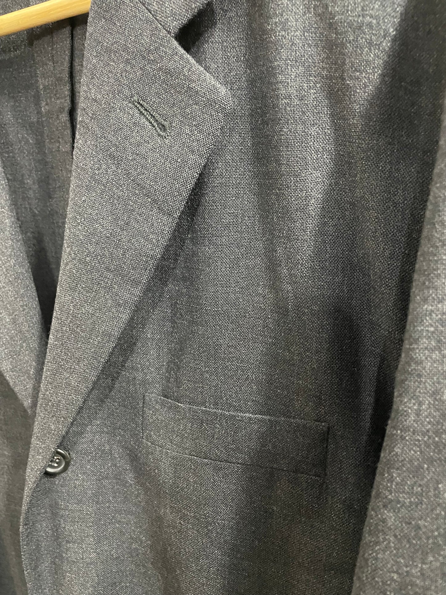 Prada Charcoal Grey Black Button Front Casual Blazer Jacket Mens Extra Large