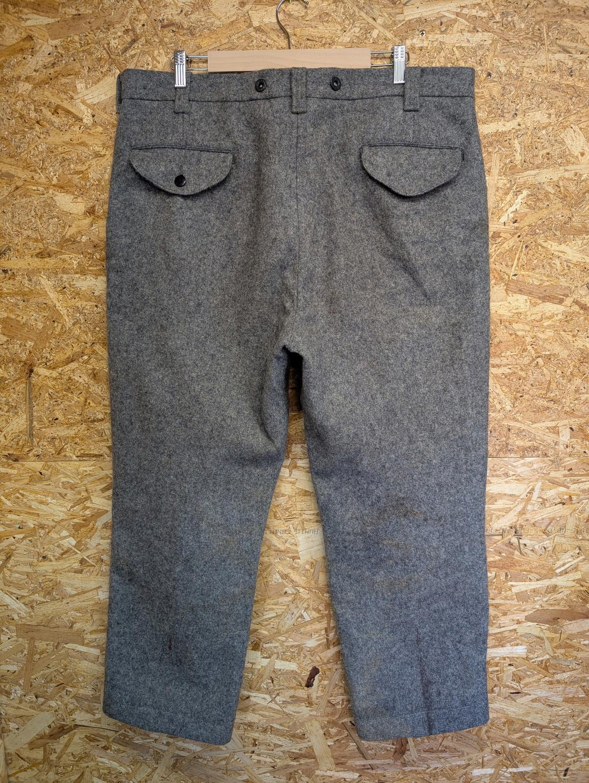 Filson W40 L30 Mackinaw Wool Work Pants Lot 89 Trousers Heather Grey Vintage USA