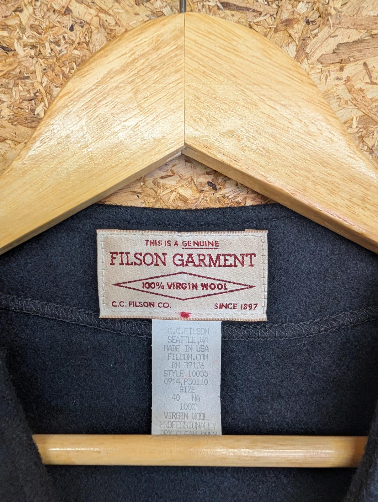 Filson Medium 40 Mackinaw Vest Navy Blue Wool Waistcoat Gilet Body Warmer