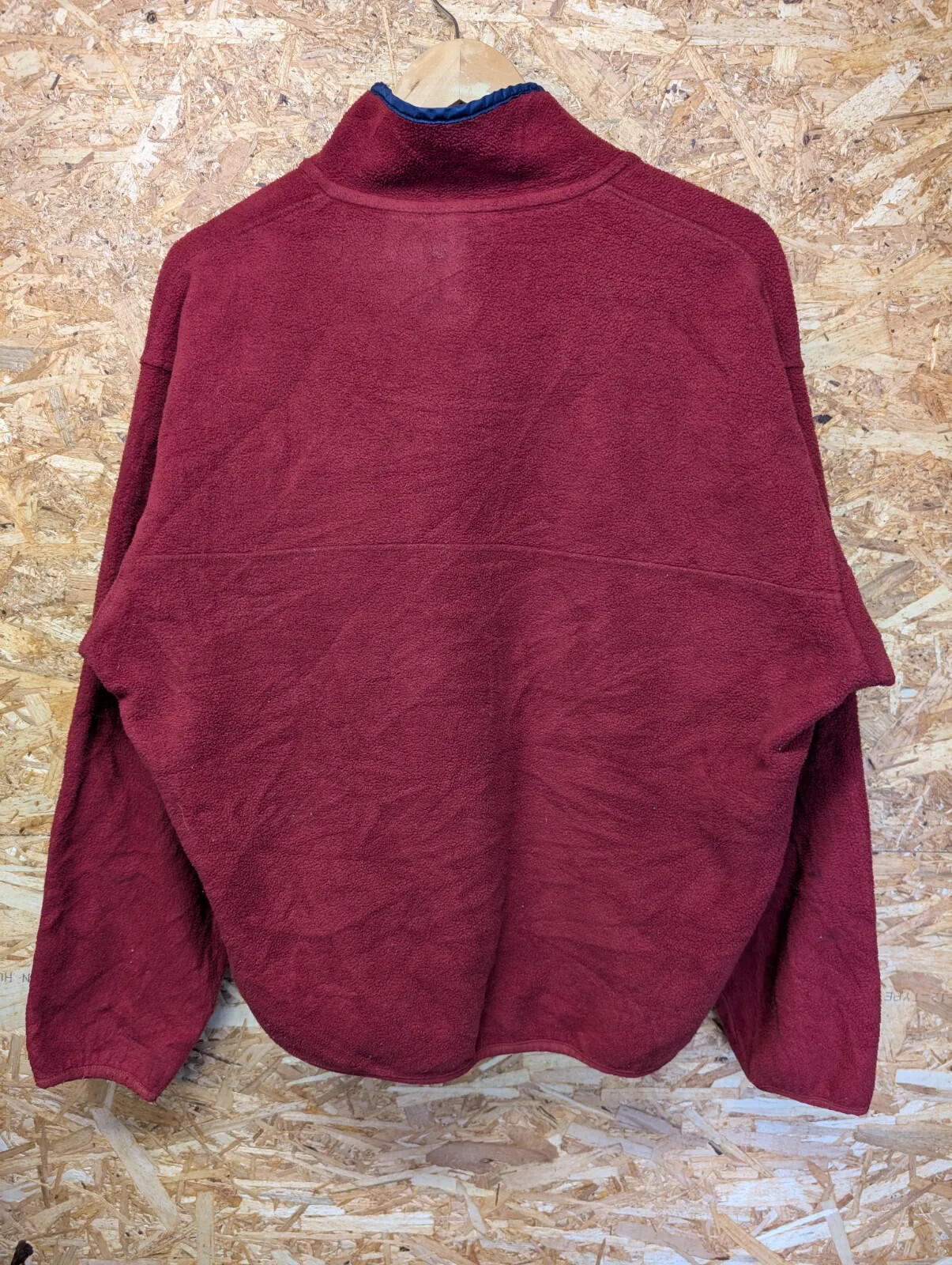 Vintage Patagonia Fleece Mens Medium Burgundy Fleece Snap-T Pullover Canada 90s