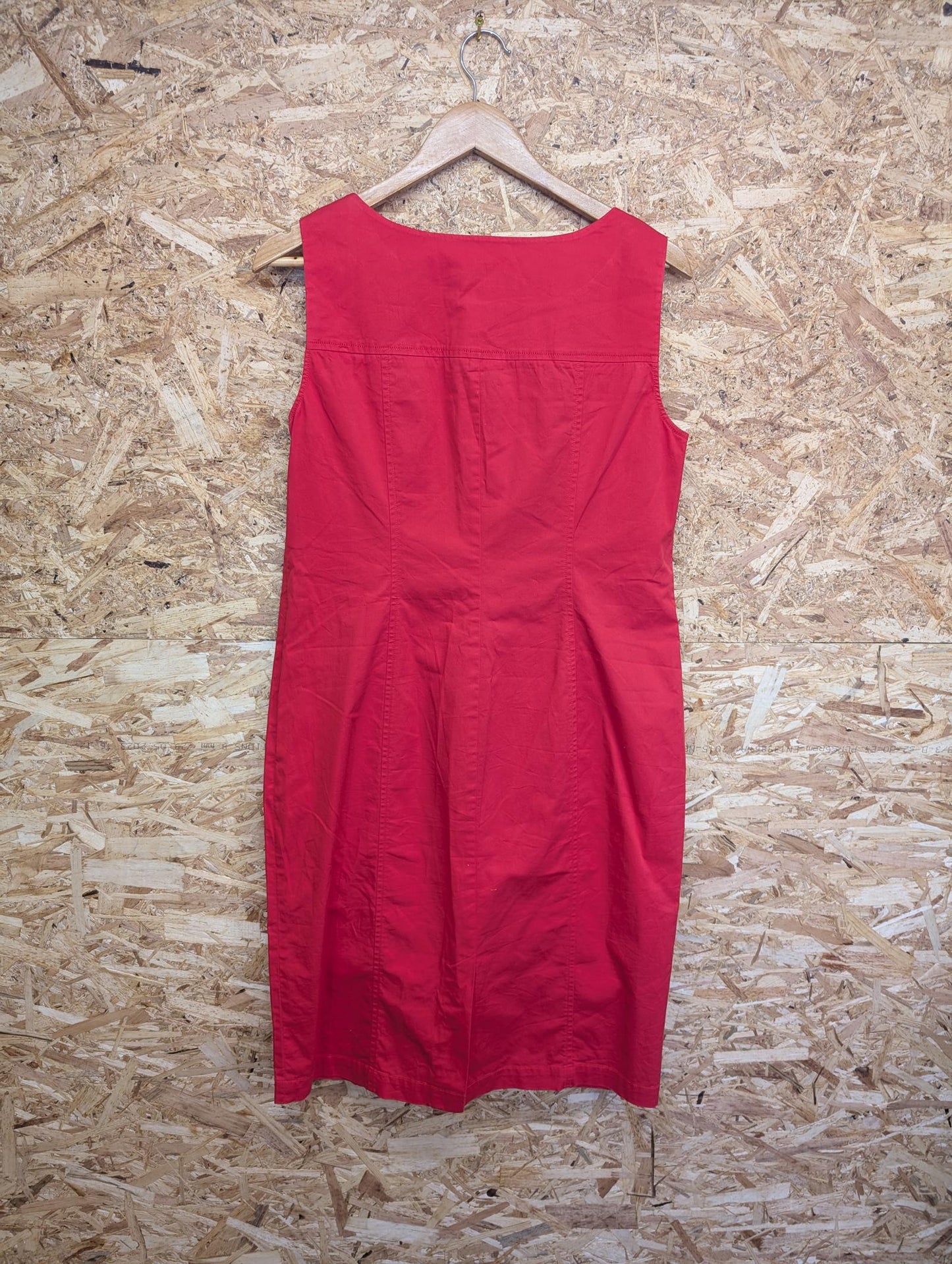 Max Mara Weekend Dress Racer Style Cotton Blend Red Burnt Orange Size 16
