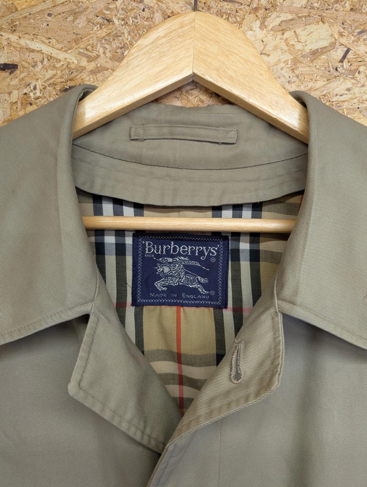 Burberrys Trench Coat XL Men Long Classic Beige Nova Check Lining England Made