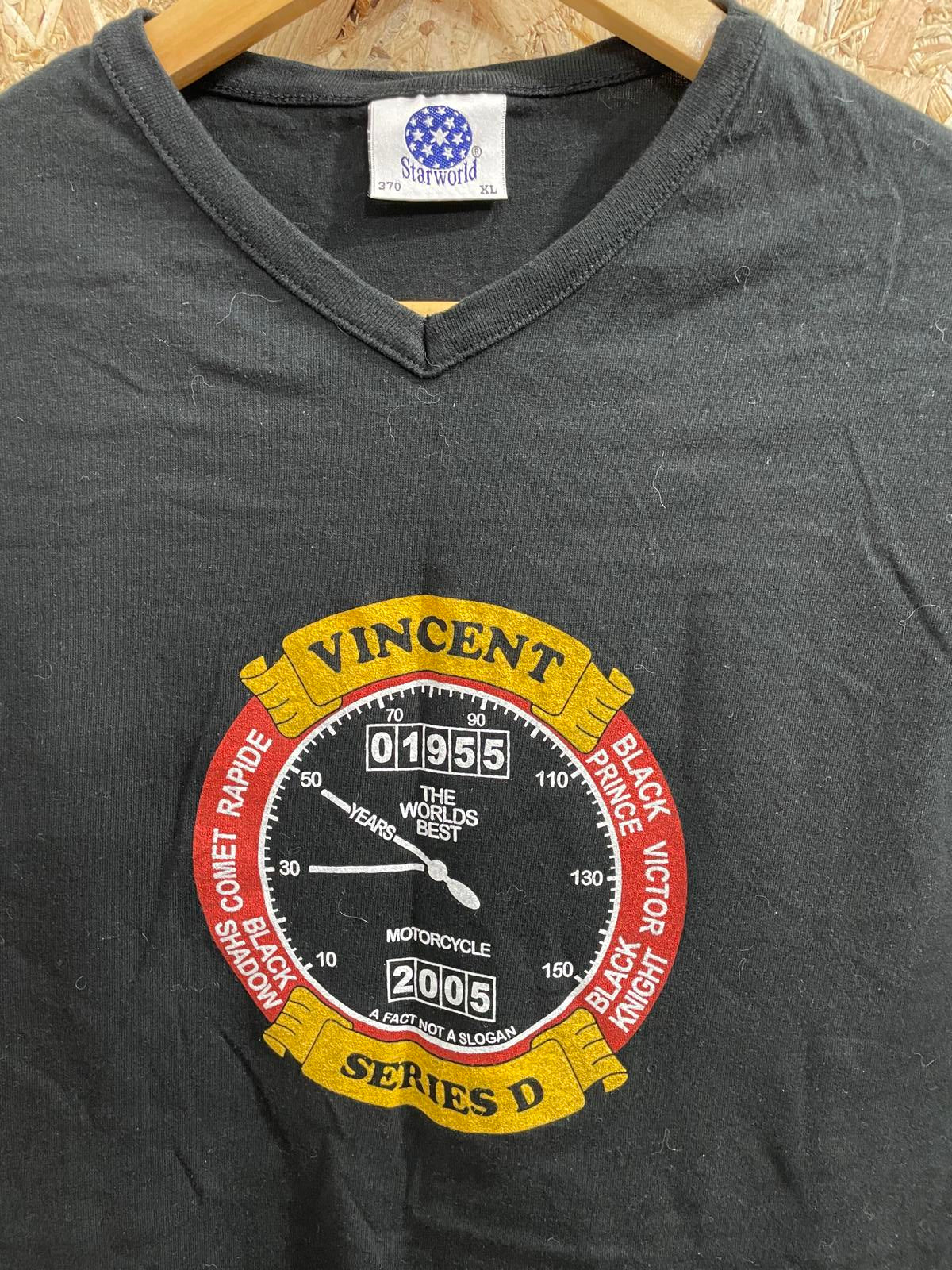 Vincent Series D T-Shirt XL 2005 VOCSC Open Day Rally Vintage Y2K Starworld