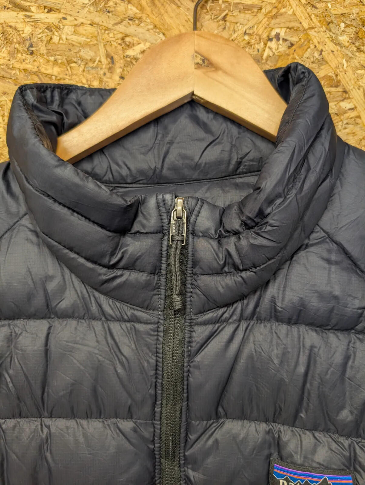 Patagonia Down Sweater Vest Womens XXL Black Full Zip Insulated Puffer Gilet