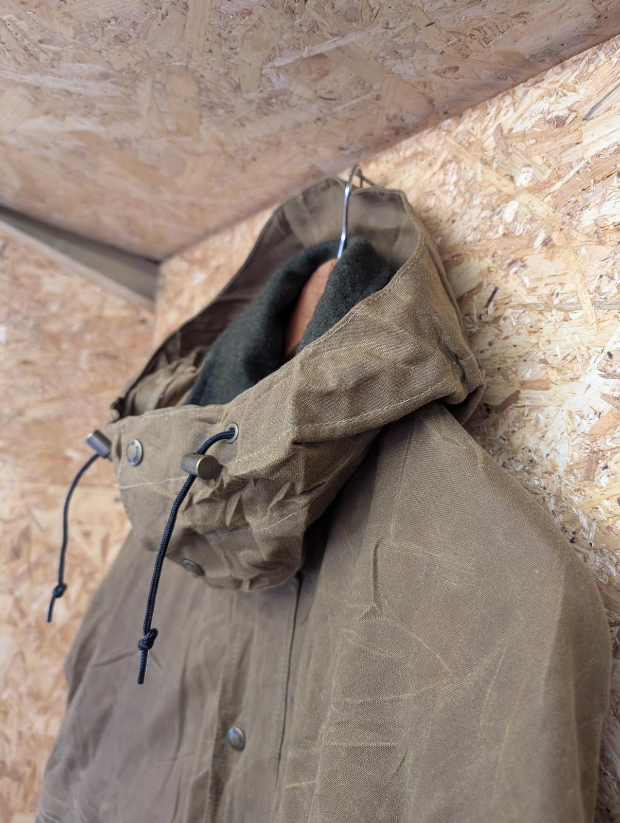 Filson Large Hooded Tin Cloth Field Jacket Style 641n Coat Made In Usa