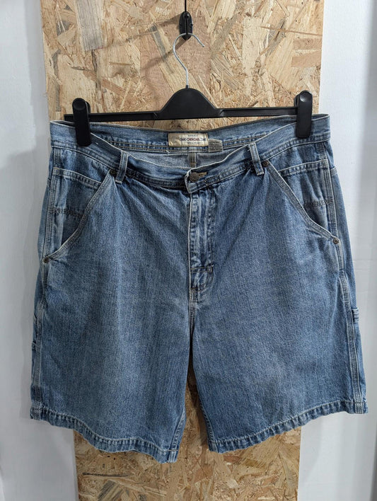 Cherokee Denim Shorts Men's Size W36 Cargo Pockets Button Fly Blue Baggy Jorts