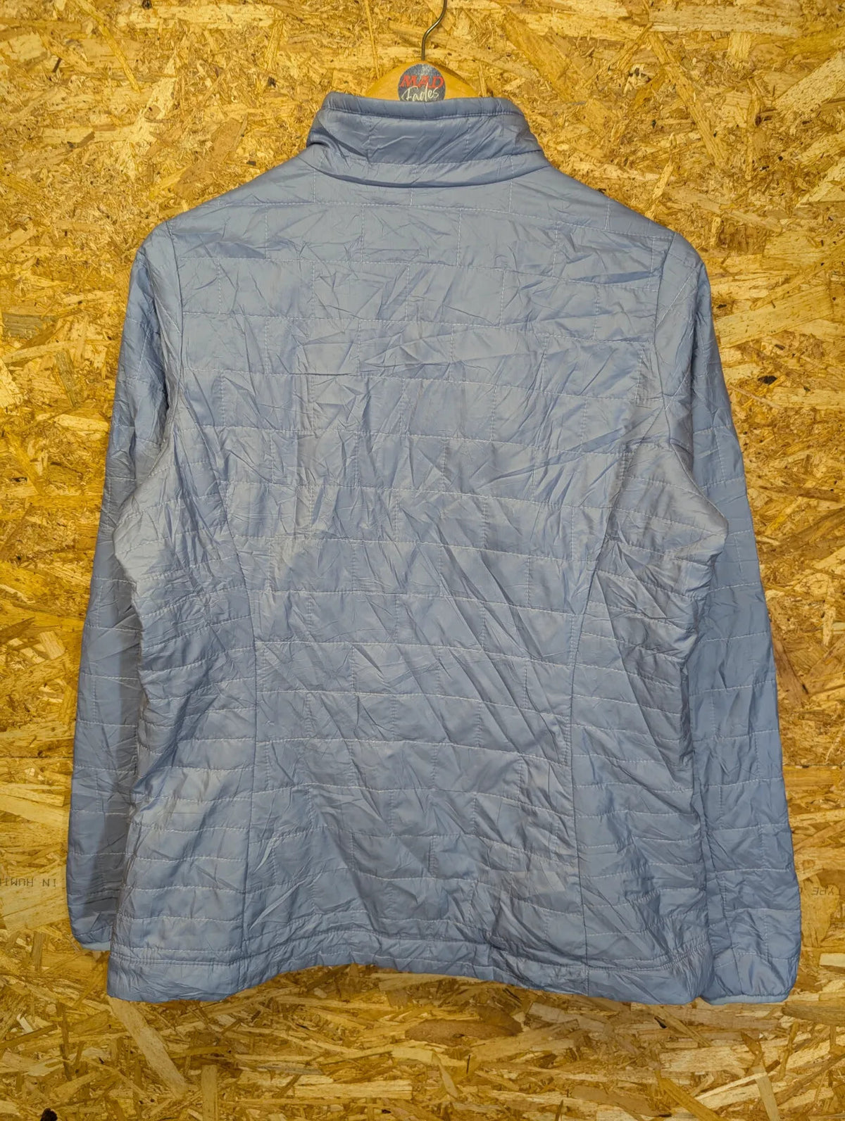 Patagonia Nano Puff Jacket Womens Large Light Blue Purple Quilted Puffer Padded