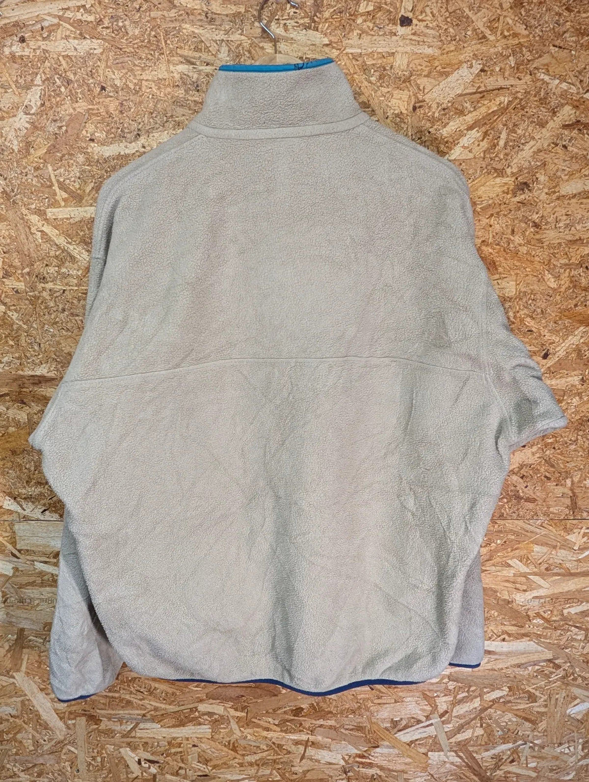 Patagonia Synchilla Fleece Mens Large Snap Front Pullover Beige Hiking Walking