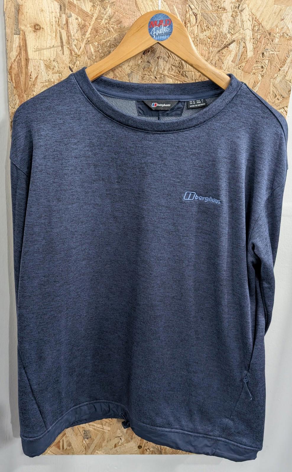 Berghaus Sweater UK12 Medium Women Sweatshirt Crew Neck Pullover Navy Blue