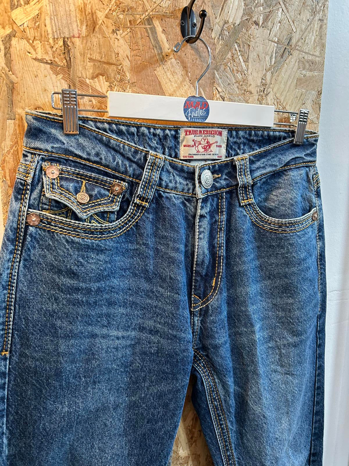 True Religion Ricky Jeans W30 L30 Made In USA Blue Zip Fly Vintage
