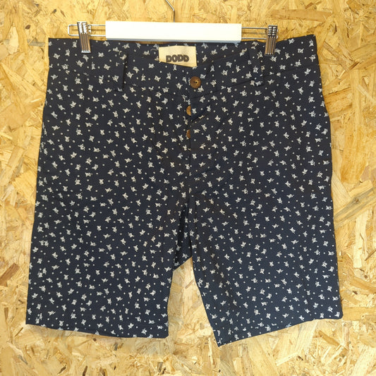 Dodd Navy Blue Floral Chino Pocket Shorts Cotton Baggies Canvas Mens Medium W34