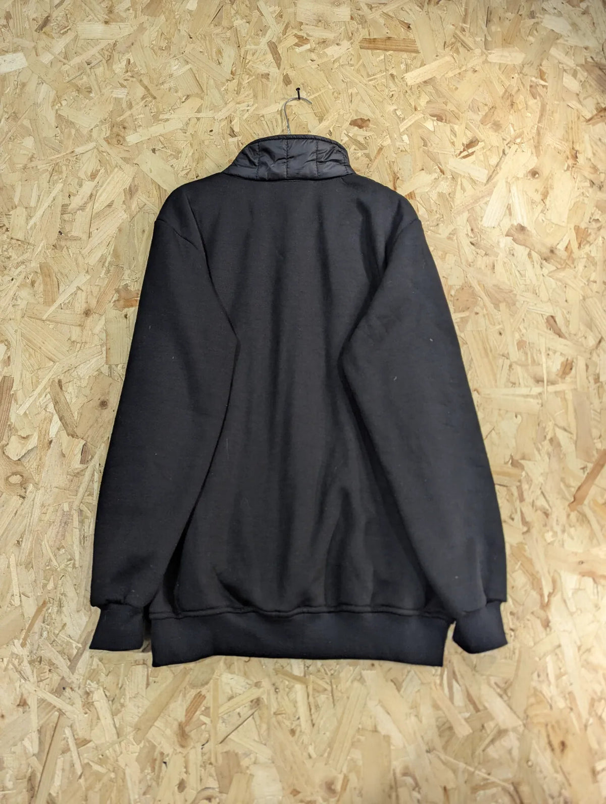 Jack Wolfskin Puffer Bomber Jacket Men Large Black Fleece Quilted Hiking Walking