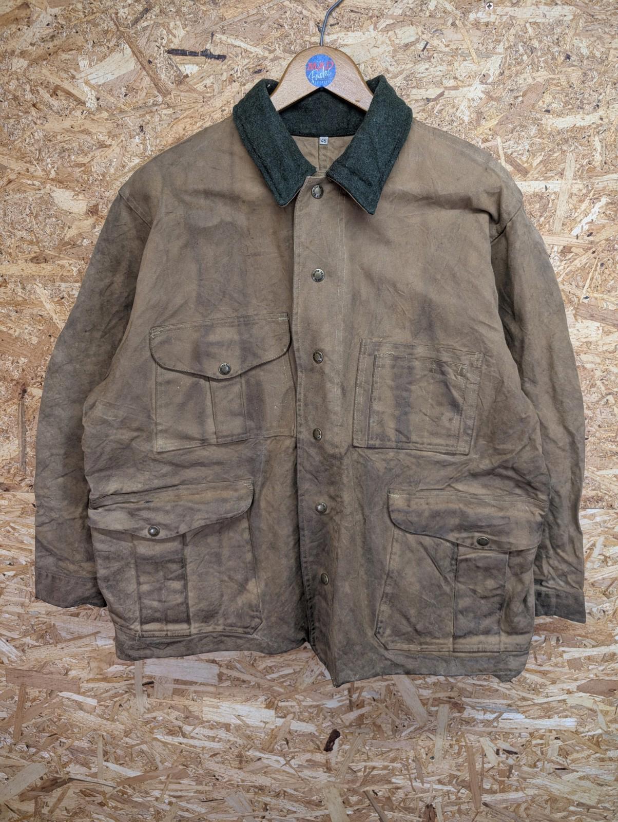 Filson Tin Cloth Field Jacket 2XL 46 Men Hunting Vintage Brown Canvas Duck Coat